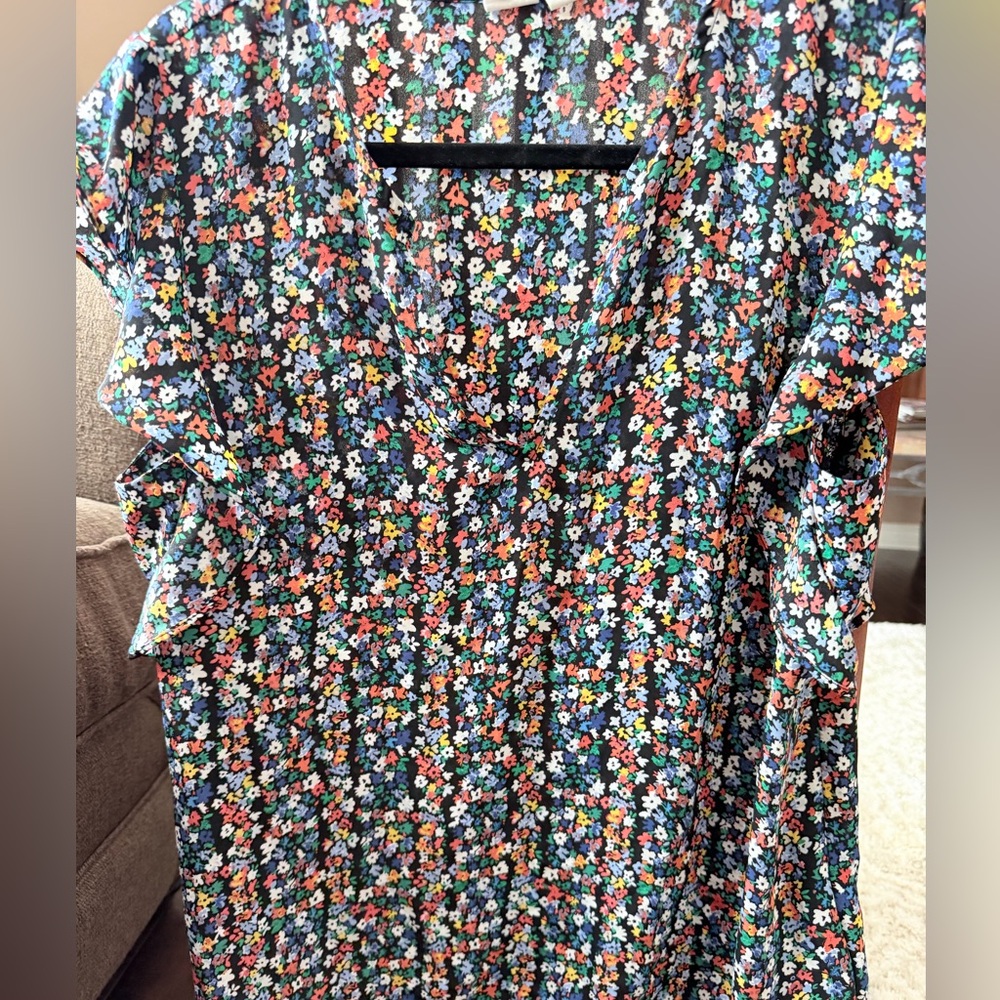 LOFT Colorful Floral Blouse